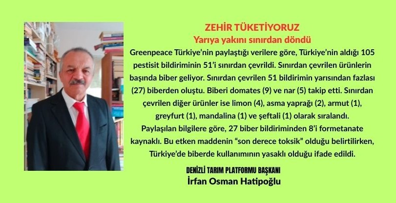 ZEHİR TÜKETİYORUZ